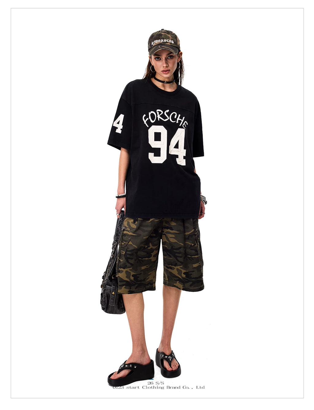 0123 Start Vintage Loose Sporty Tee