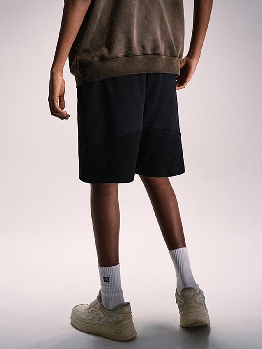 Remedy tide brand ocean basic splicing five-point Shorts