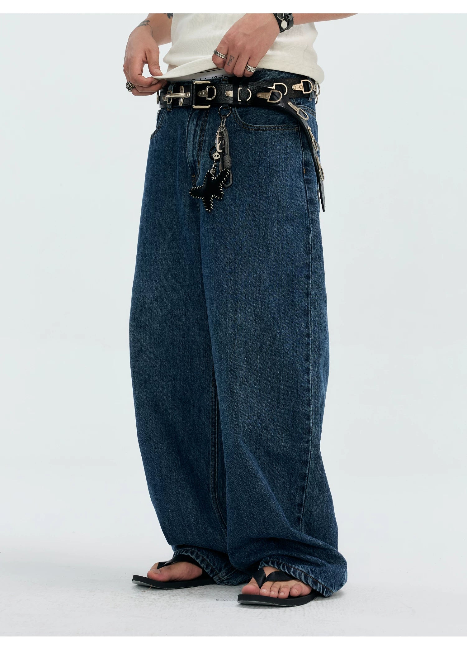 CoosRetro Retro Multi-Pocket Straight Jeans