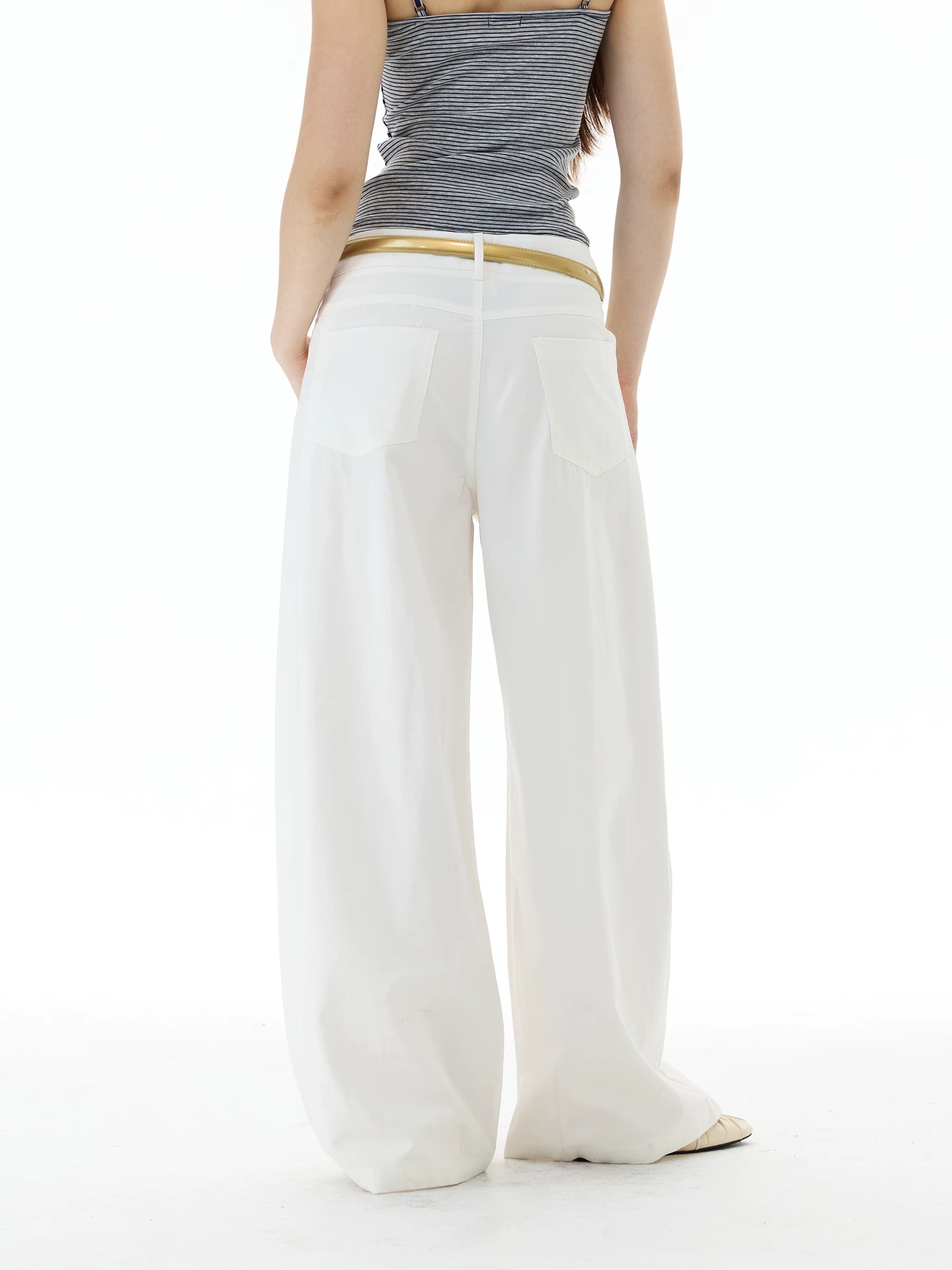 WLNEXT Comfortable Loose Pleated Casual Pants