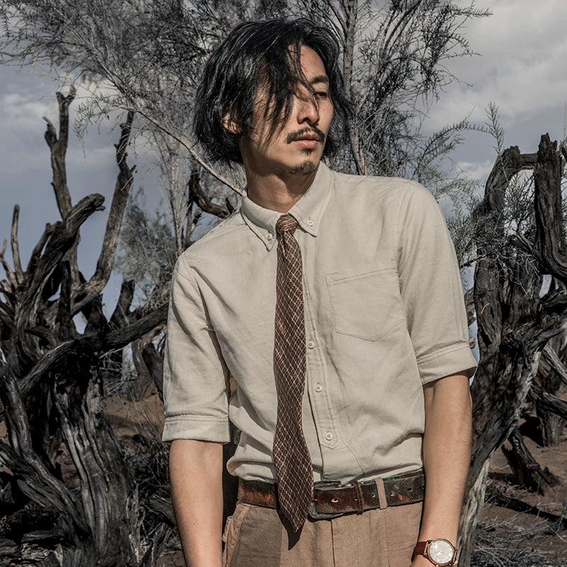 SOARIN Vintage British Linen Short Sleeve Shirt