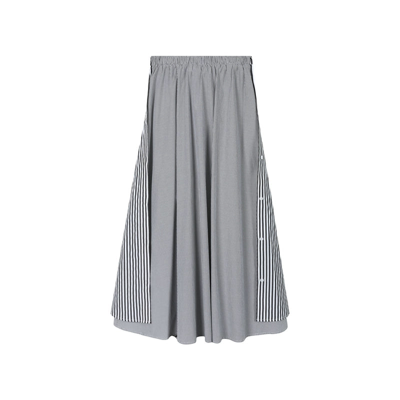 TGNS Striped Shirt Spliced Skirt