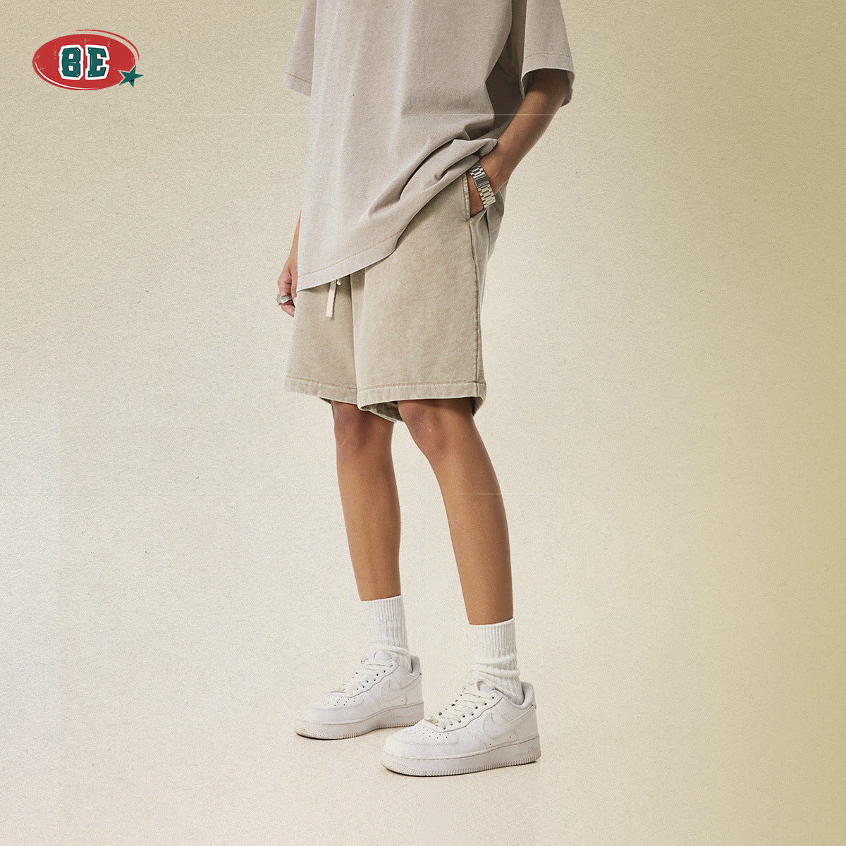 BE heavy 100% Cotton retro washed Shorts