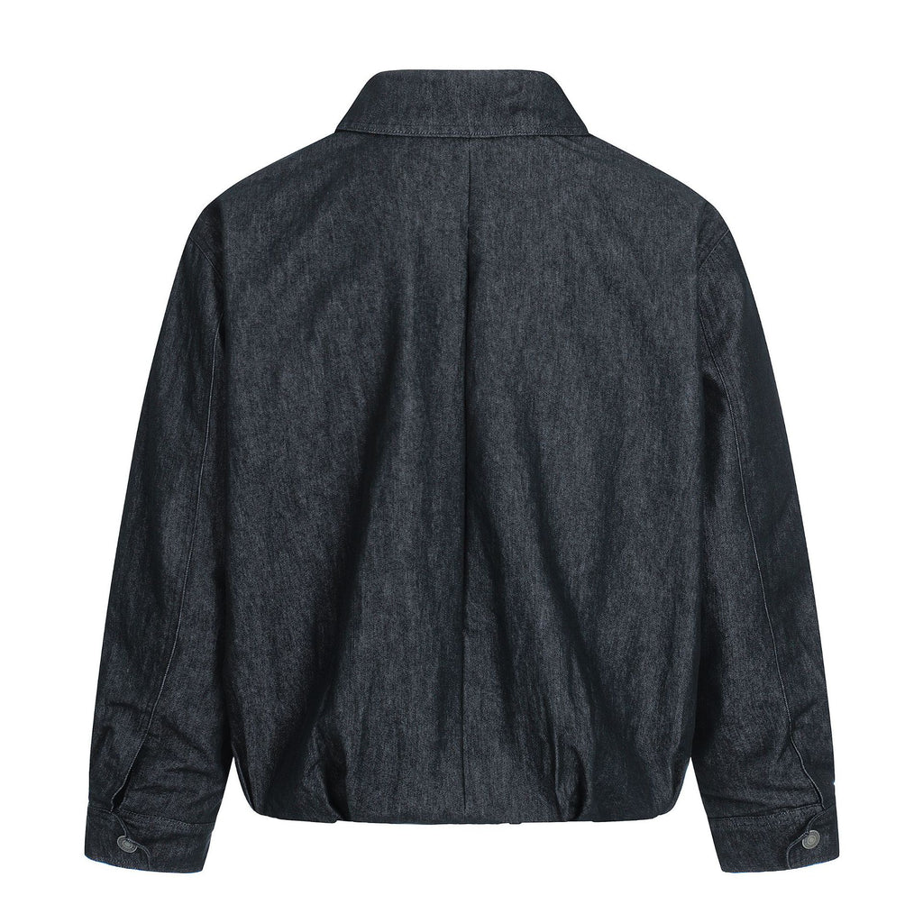 11KN Short and Wide Retro Simple Loose Casual Tooling Jacket