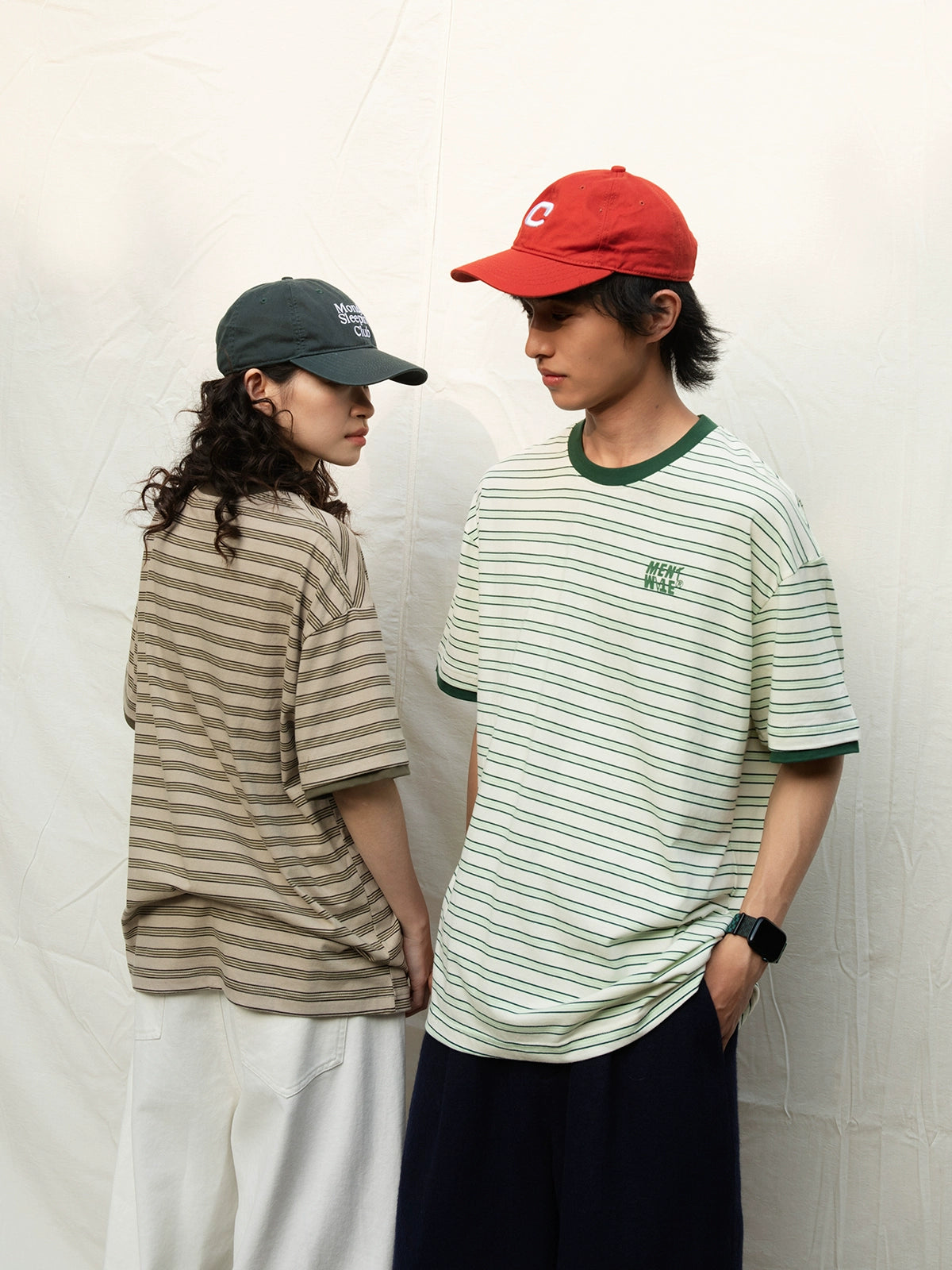 Mentmate Japanese Contrasting Striped Tee