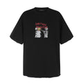 11KN Vintage Loose Letter Print Casual Tee