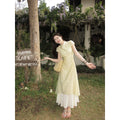 ZIHE Floral Pendulum Short-sleeved Dress