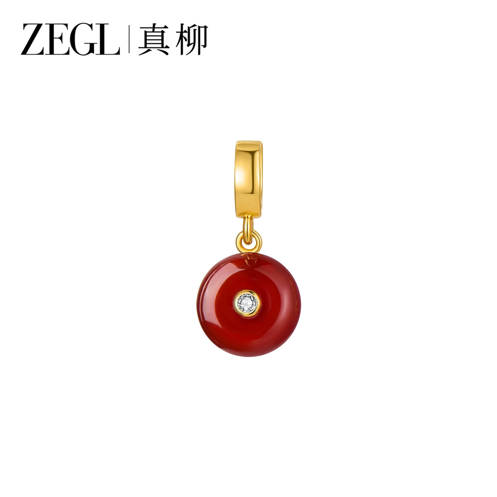 ZEGL Small Square Bean Agate Pendant Bracelet