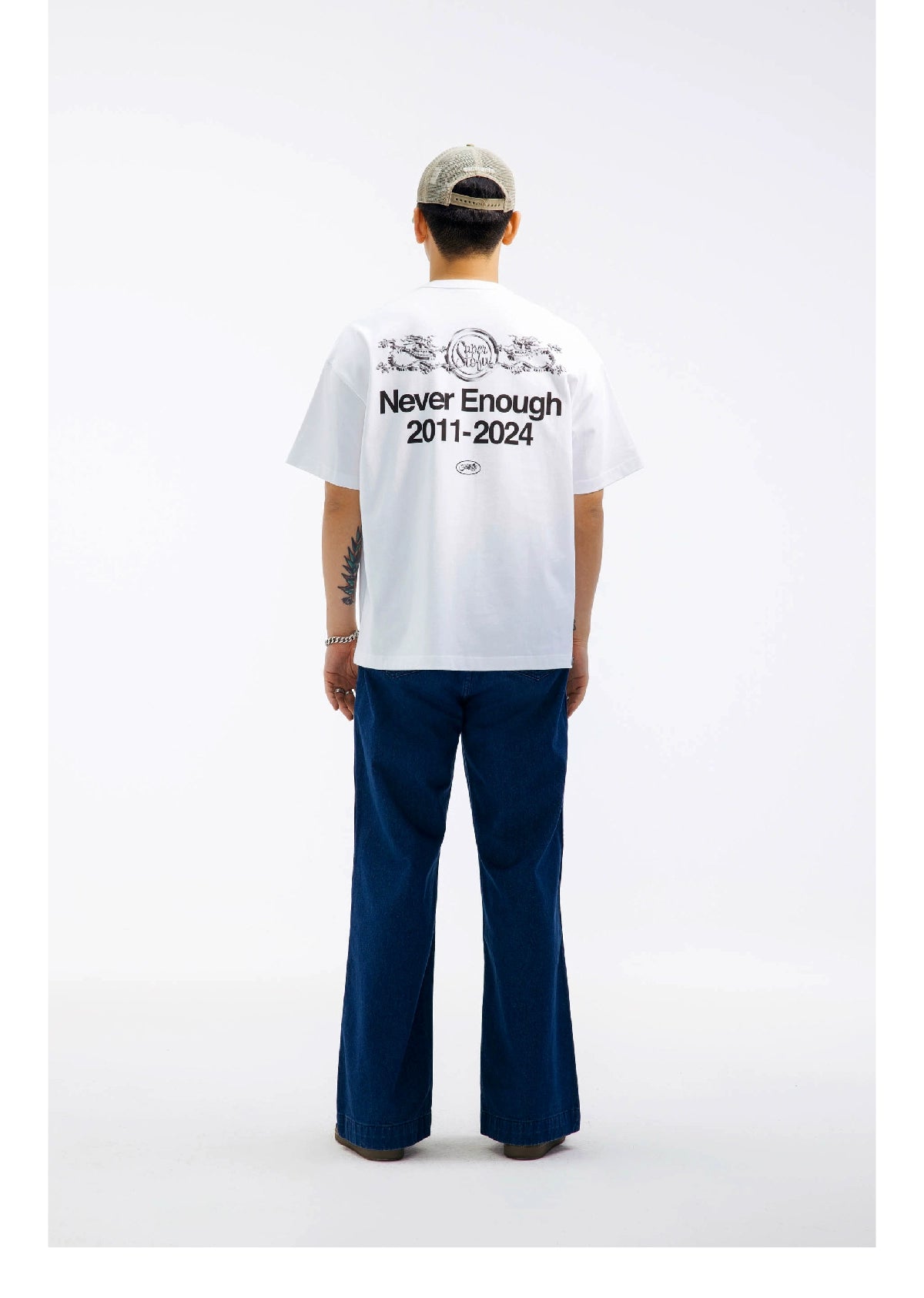 SUPERTOFU Metal Dragon Print Casual Versatile Tee