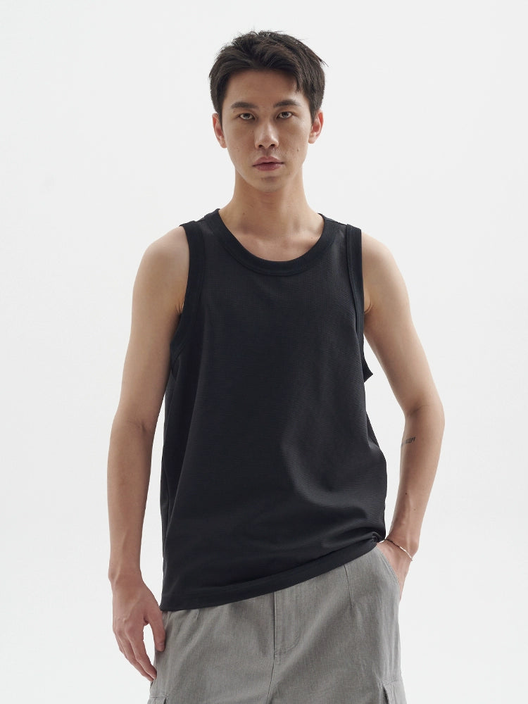 BUTTBILL Waffle Cool Tank Top Bottoming Shirt