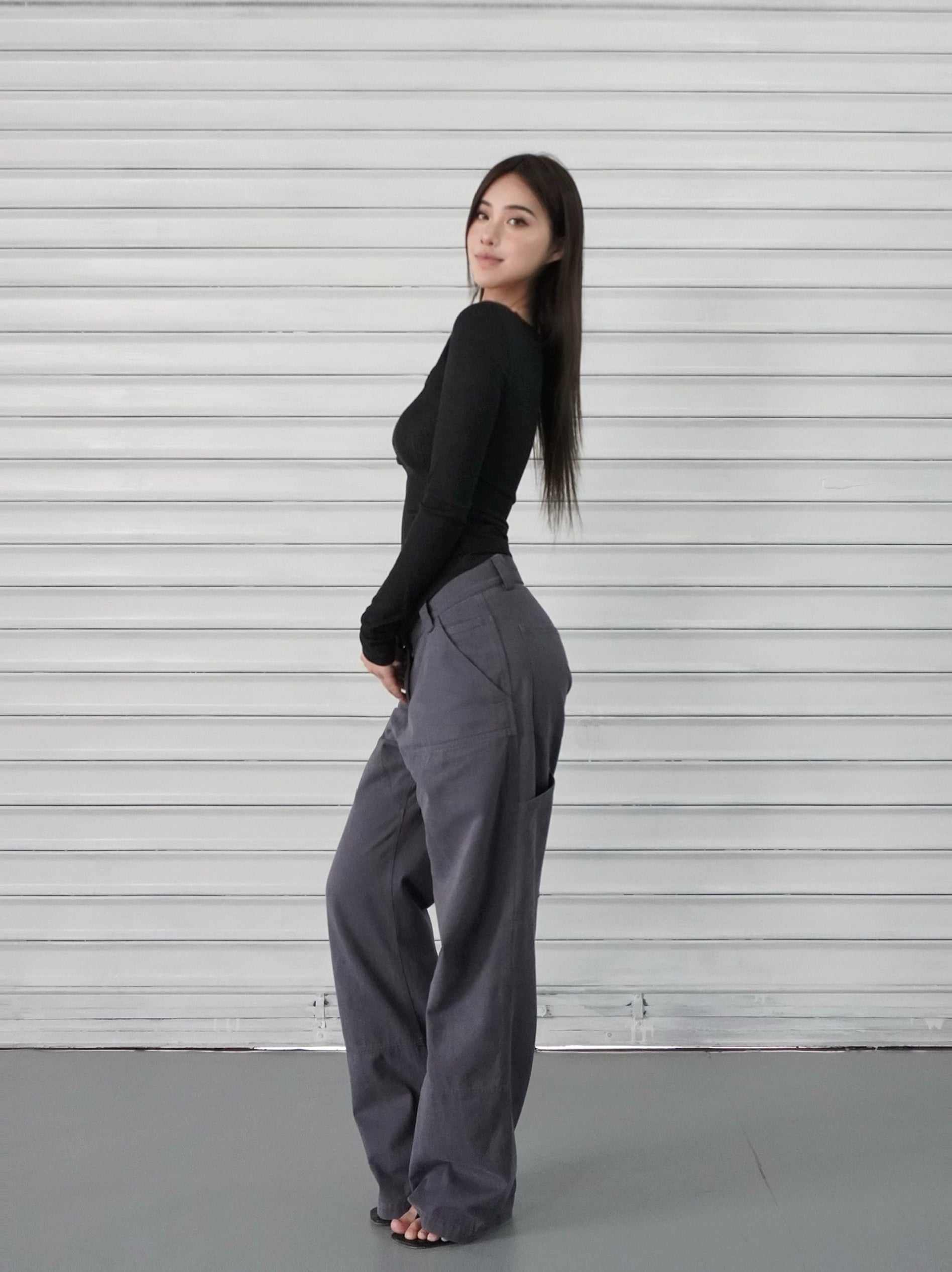 Jim Kennet Slim Slim Fit Pit Striped Long Sleeve Top