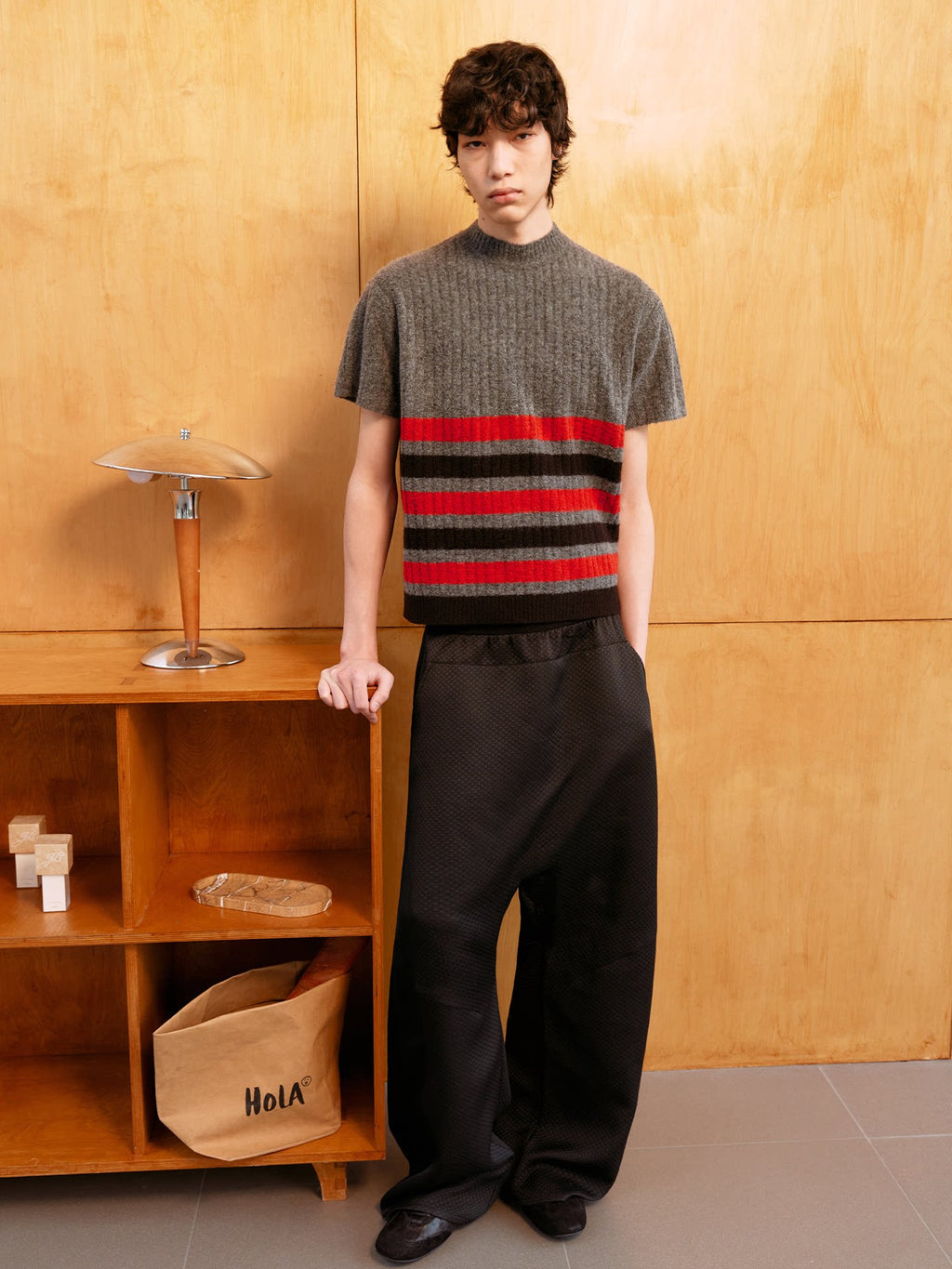 JCAESAR Vintage Striped Woolen Tee
