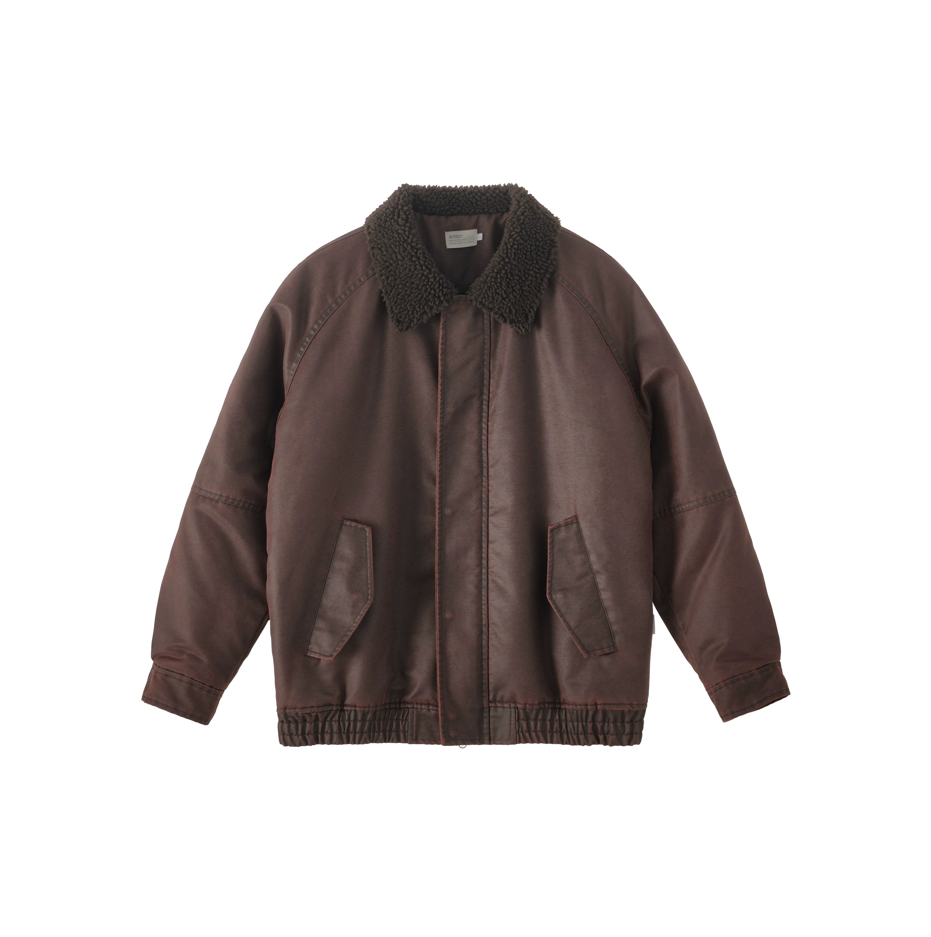 BUTTBILL Vintage Loose Imitation Cashmere Collar Jacket