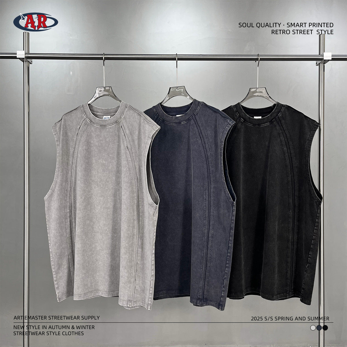 ARTIE Batik Vintage Splicing Personality Vest