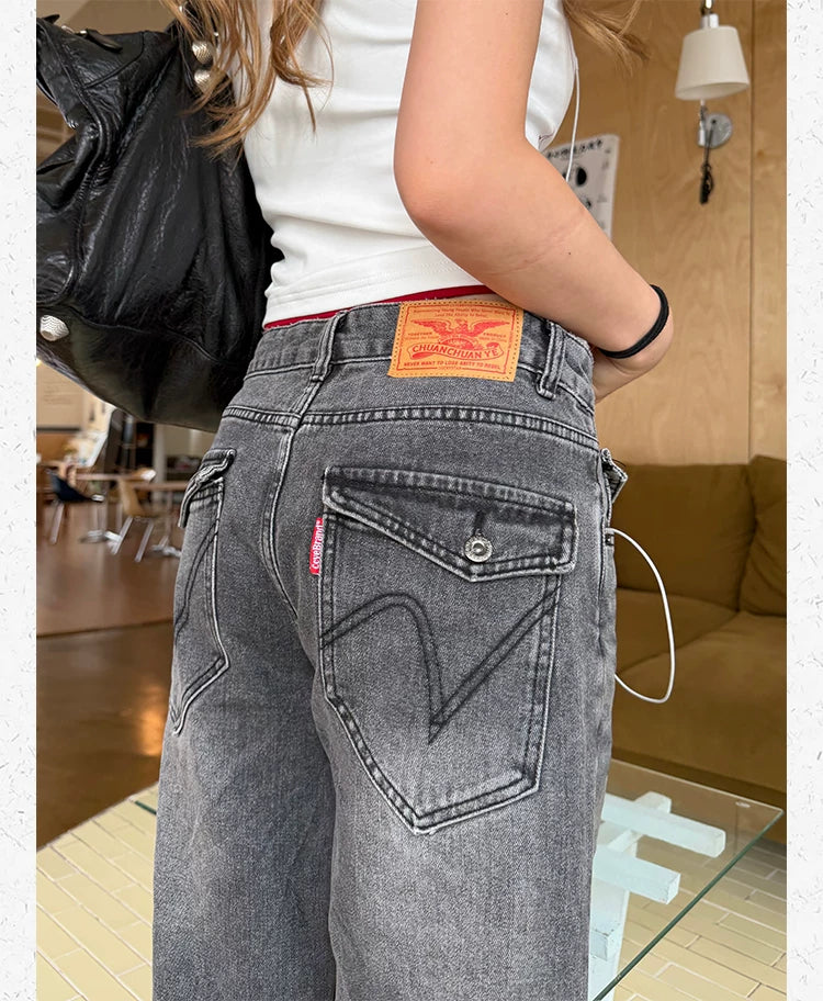 CCYE Straight Old Casual Jeans