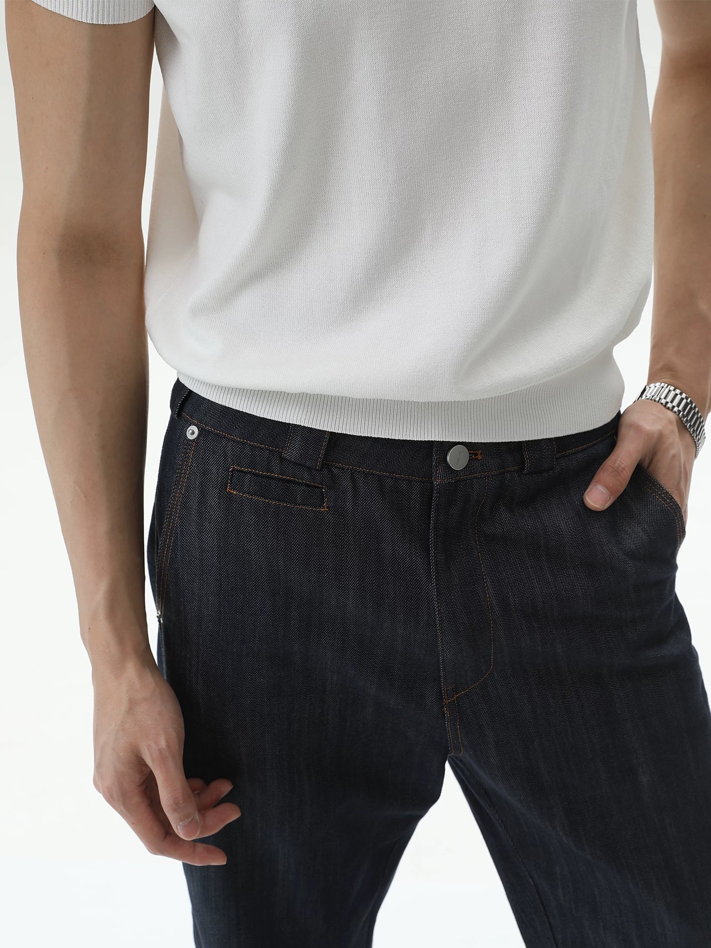 TURNTIDE Loose and Thin Drape Jeans