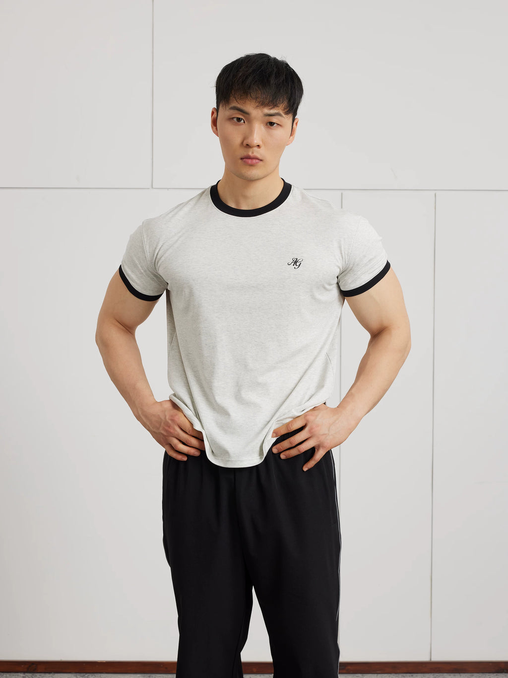 AFTERGLOW Vintage Contrast Casual TEE