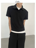 COLN Casual Short Front Shoulder Polo Shirt