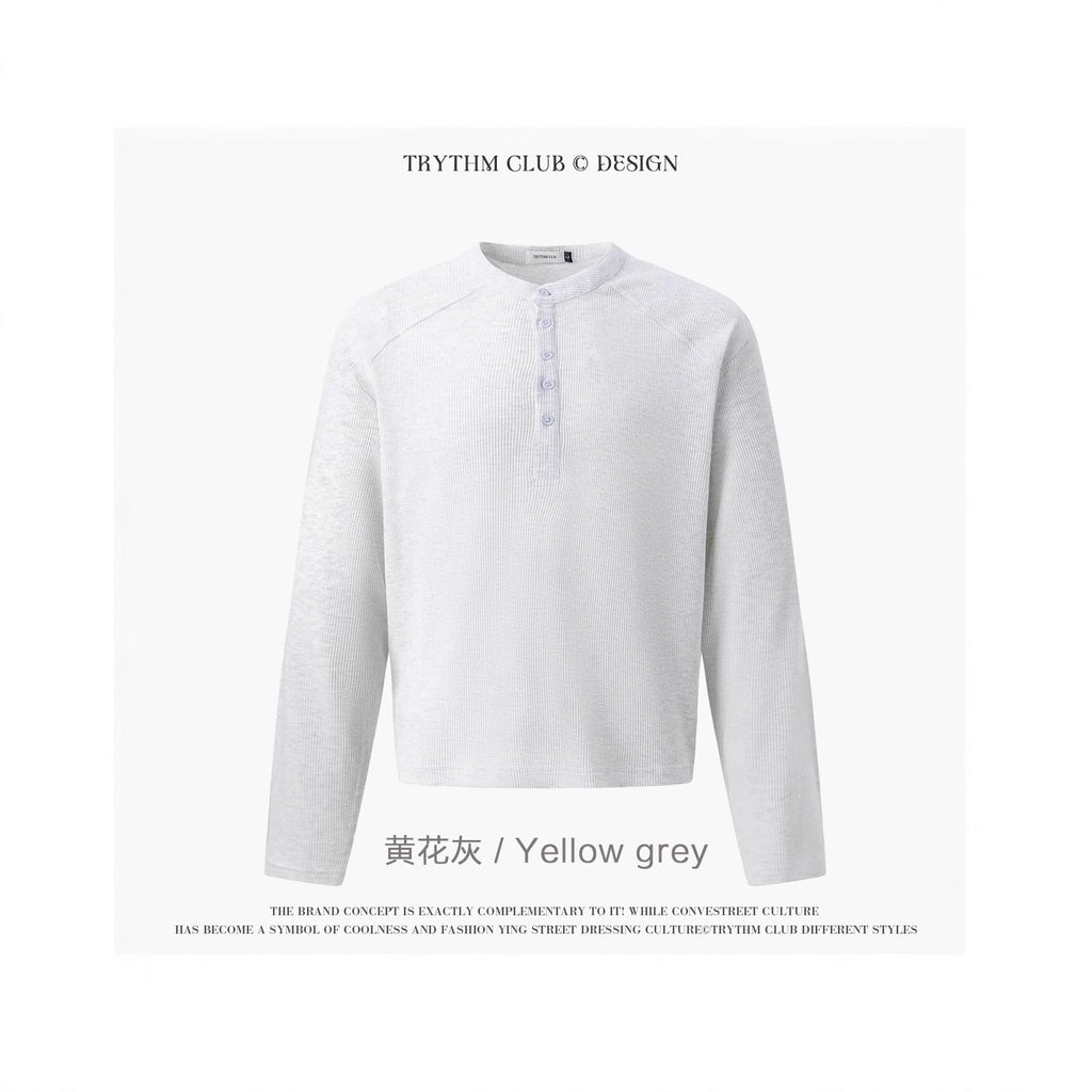 TRYTHMCLUB Waffle Simple Knitted Sweater