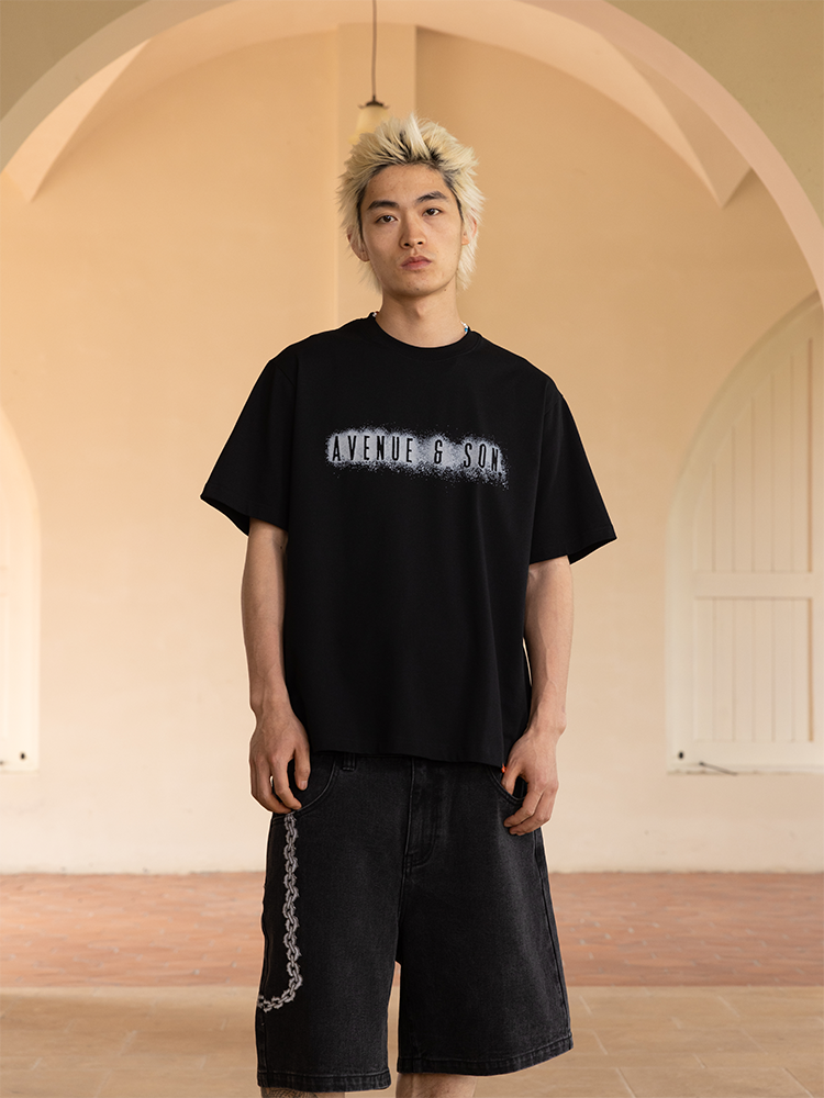 AVENUESON Ink Splashing Theme Classic Ogo Tee