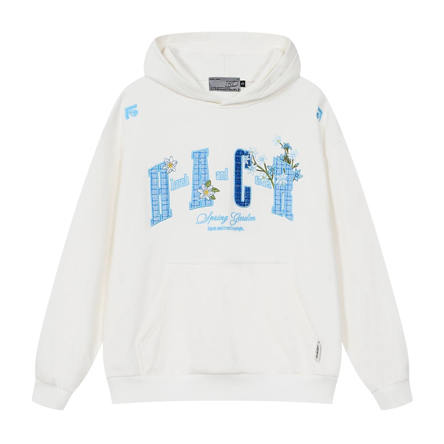 HACR Loose-embroidered Hooded Sweater