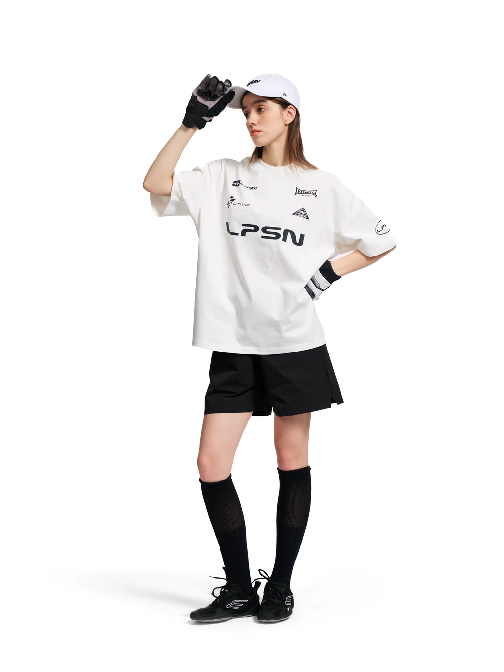 Loopsoon Chest Letter Print Sports and Leisure Tee