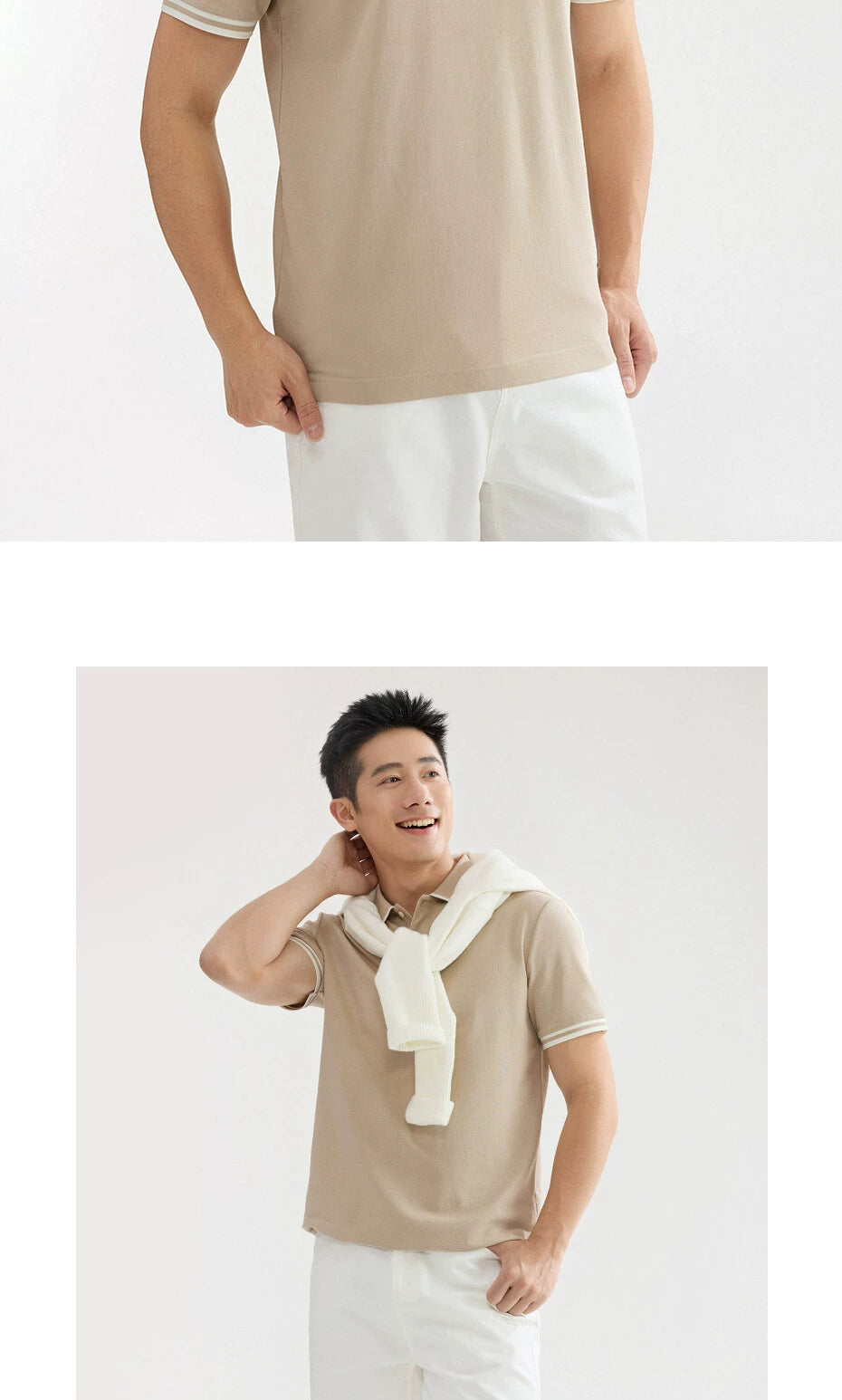 Giordano Cool Antibacterial Contrasting Edge Lapel Tee