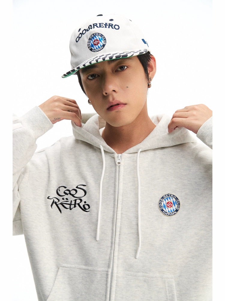 CoosRetro Casual Versatile Striped Cardigan Hooded Sweater