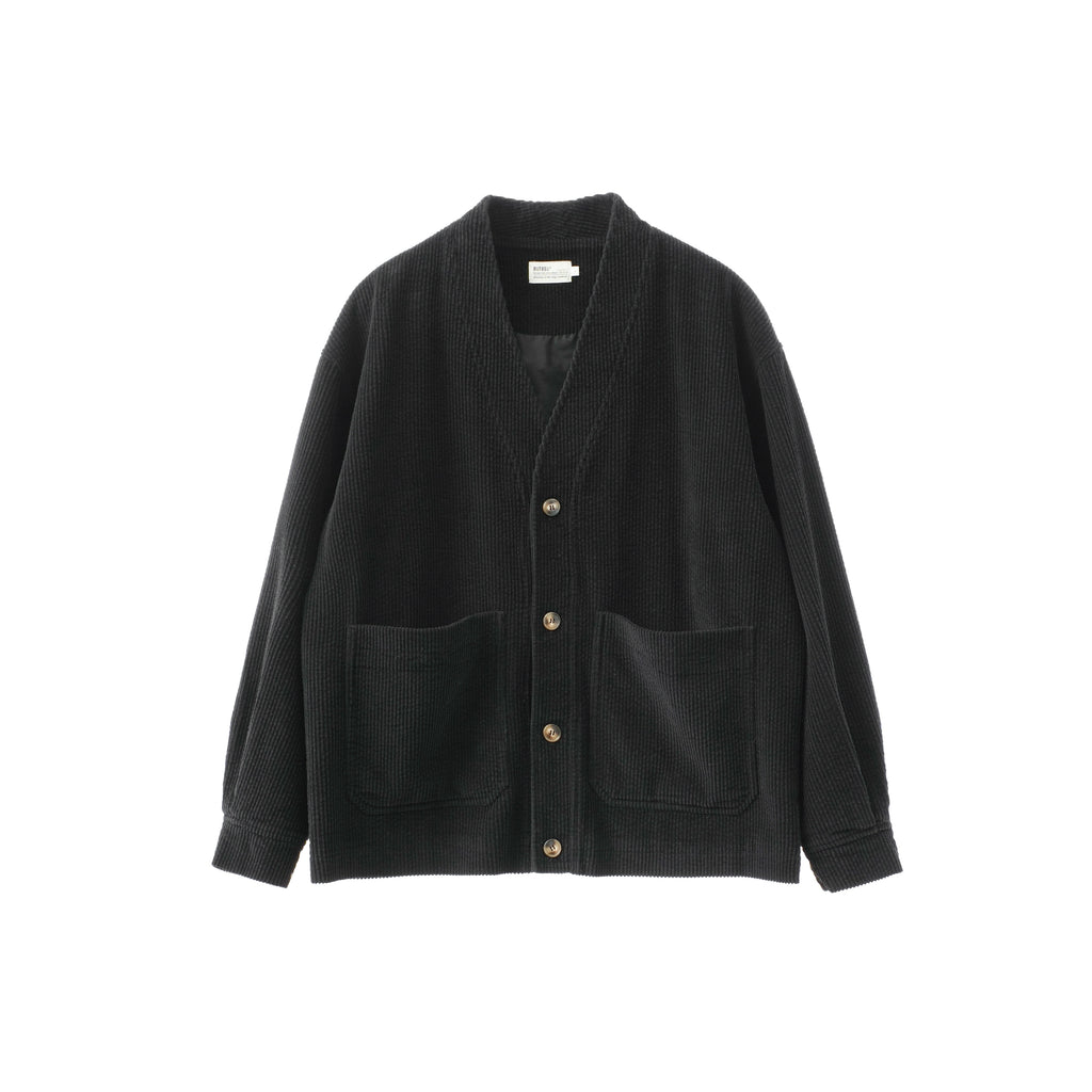 BUTTBILL Commuter  V-neck corduroy cardigan sweater Jacket