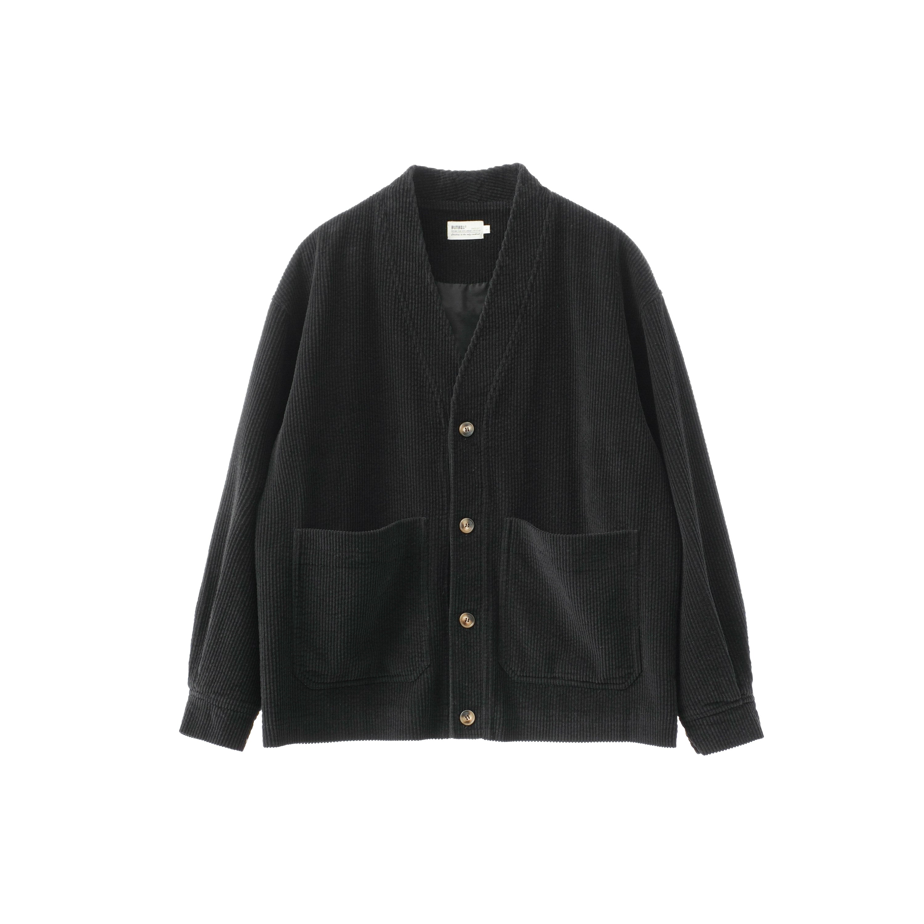 BUTTBILL Commuter  V-neck corduroy cardigan sweater Jacket