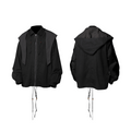 RELABEL Beaded Pleated Removable Hood Shirt
