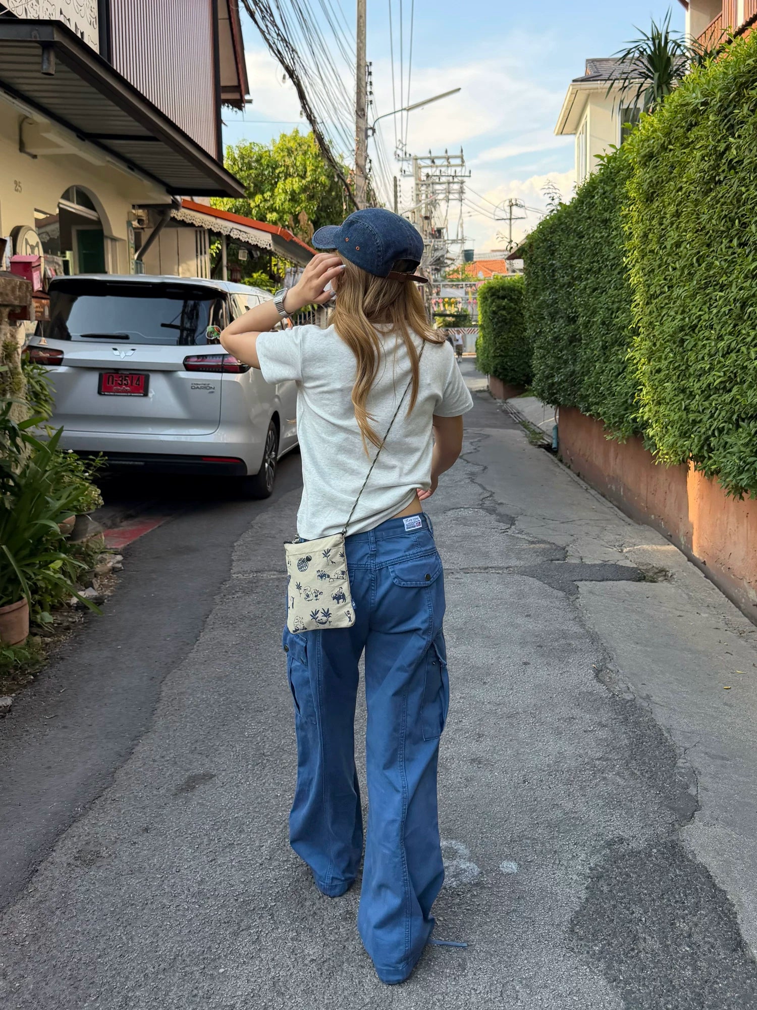 CCYE Multi-pocket Straight-leg Low-rise Overalls