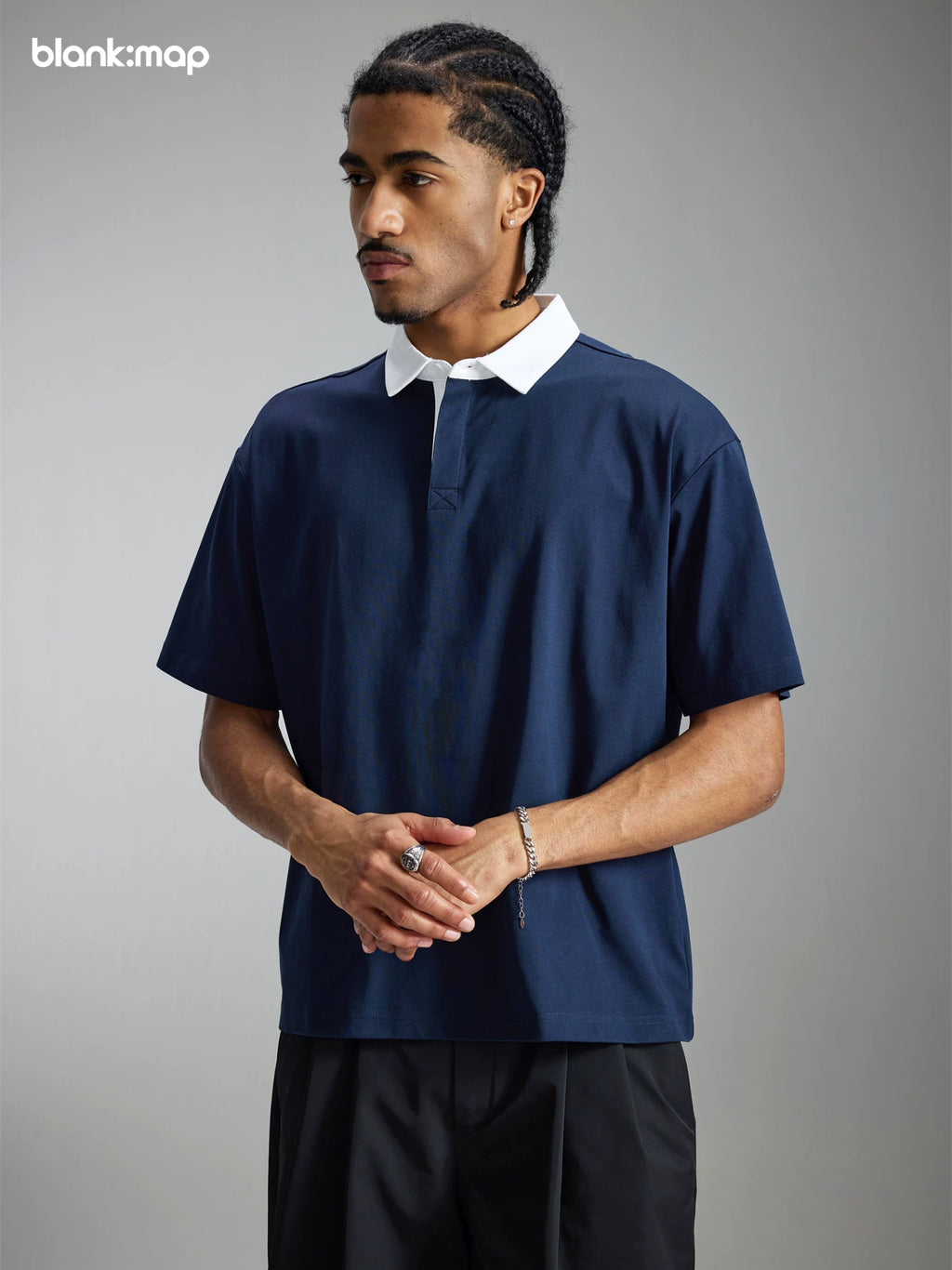 Blank Map Retro Cool Contrasting Tee