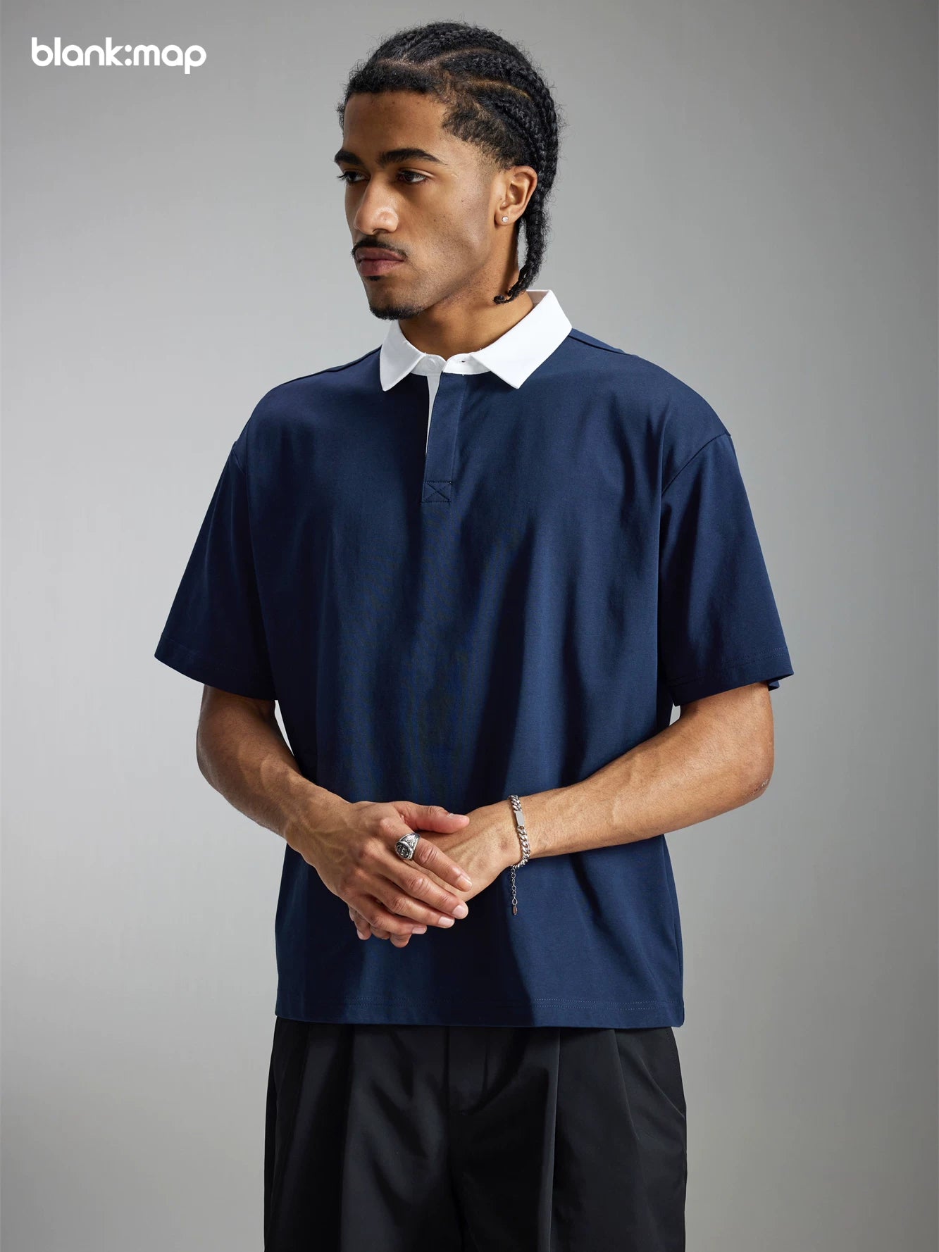Blank Map Retro Cool Contrasting Tee