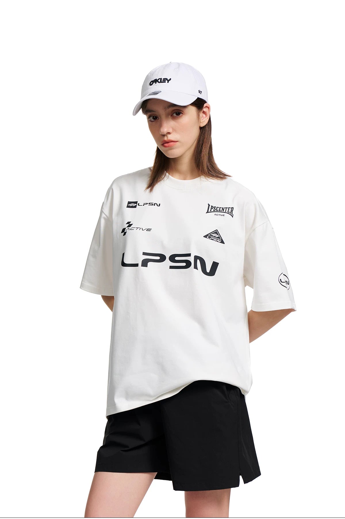 Loopsoon Chest Letter Print Sports and Leisure Tee
