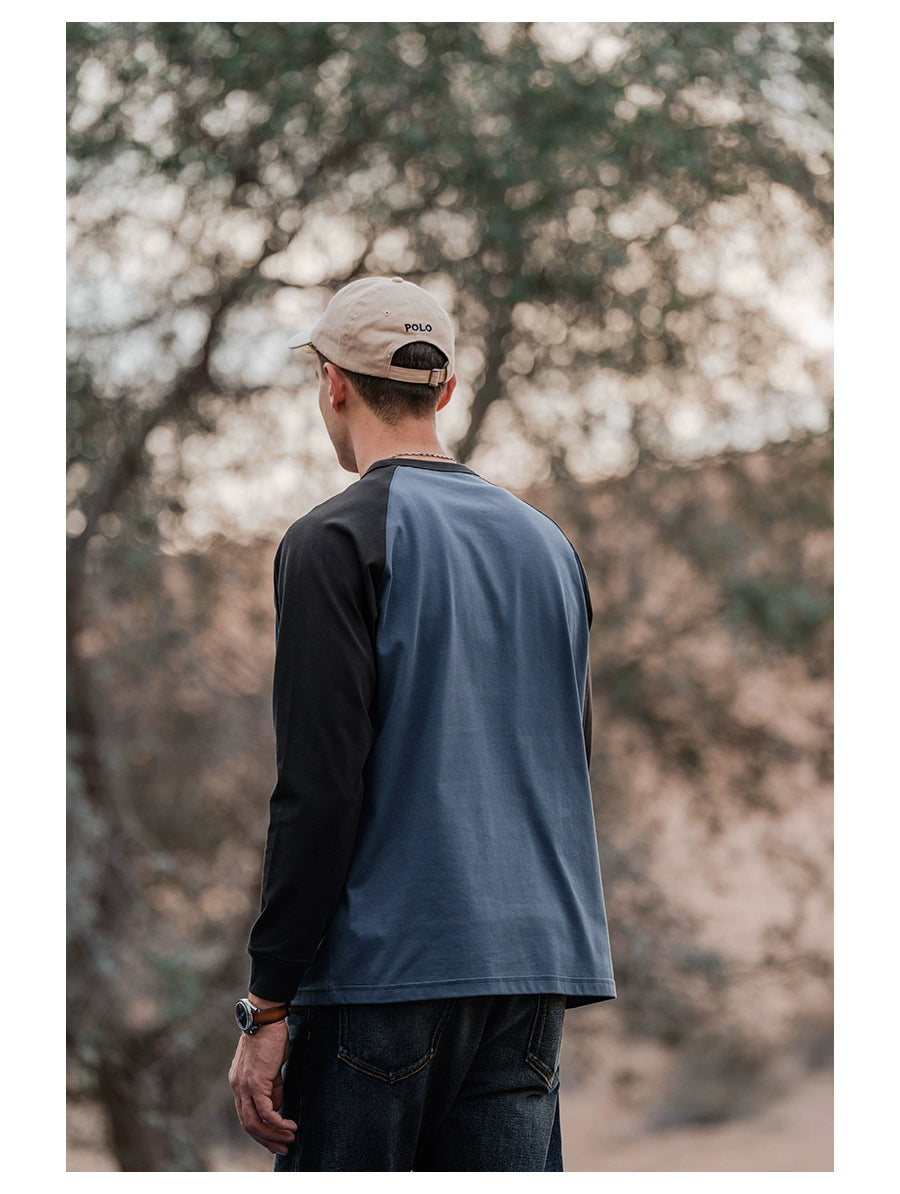 Simwood Contrast Crew Neck Shoulder Sleeves