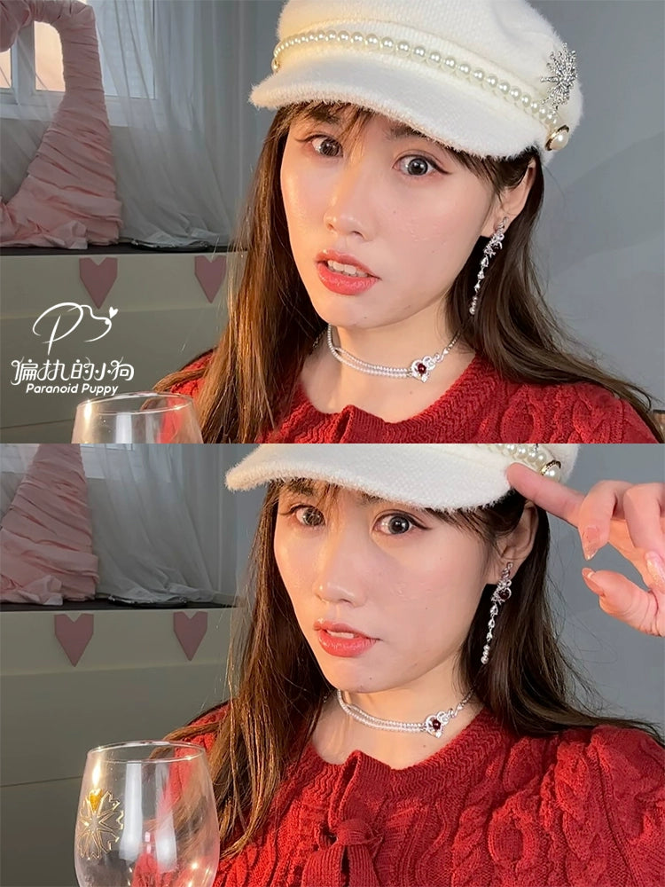 ParanoidP New Chinese Gourd Pearl Fringed Earrings