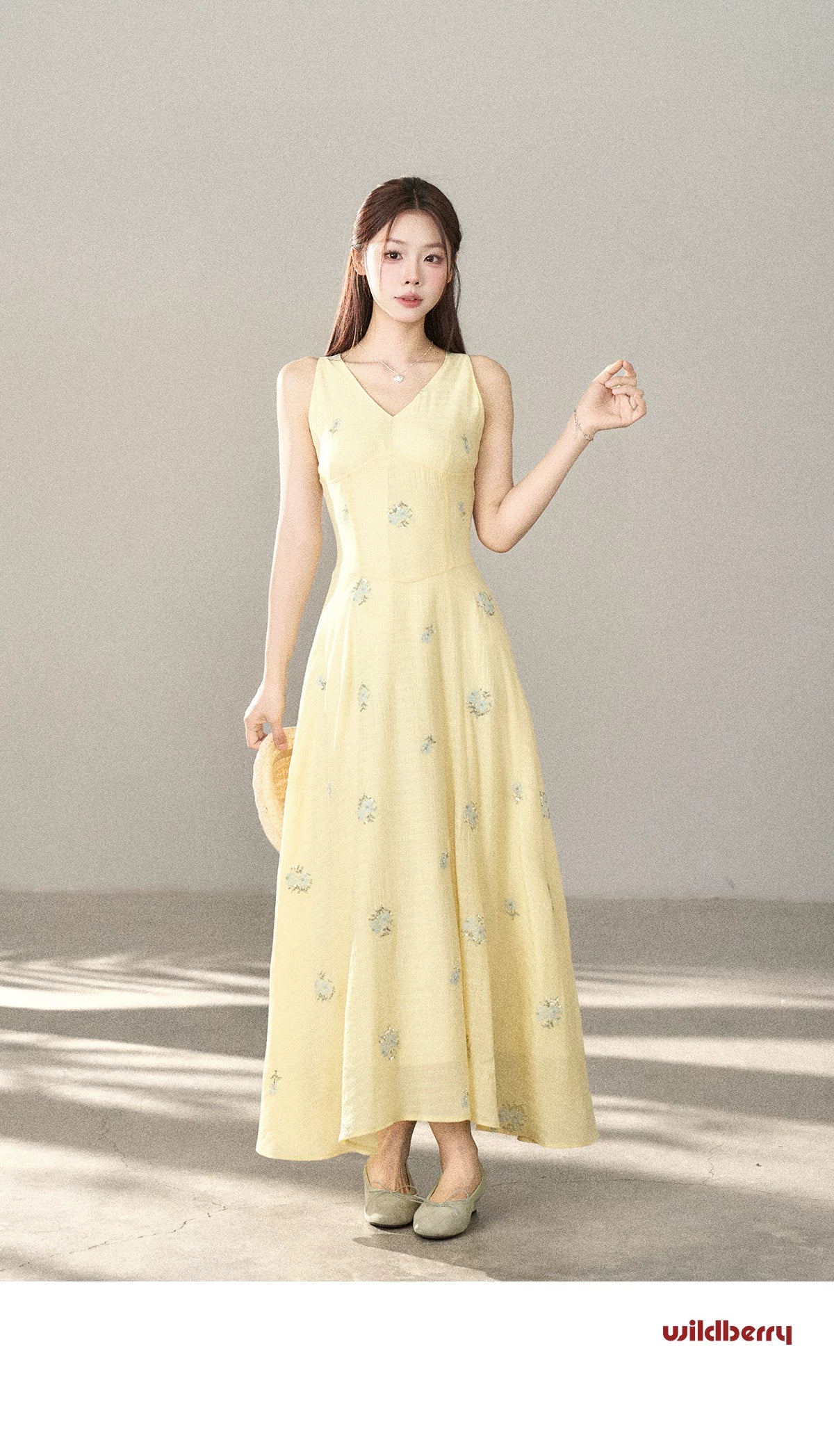 Wildberry Waist V-neck Tank Top Dress