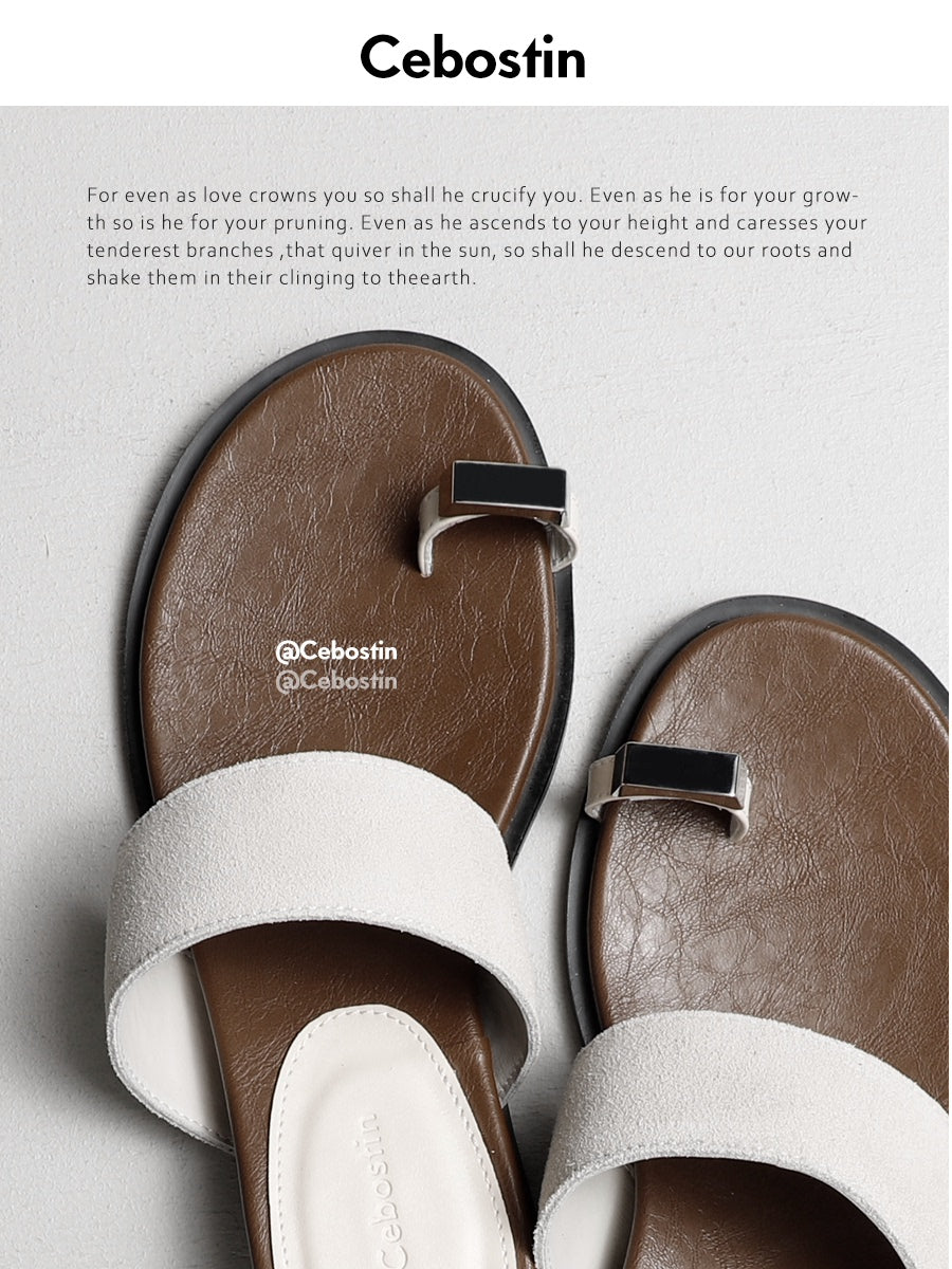 Cebostin Heightened Thick-soled Toe Cold Slippers