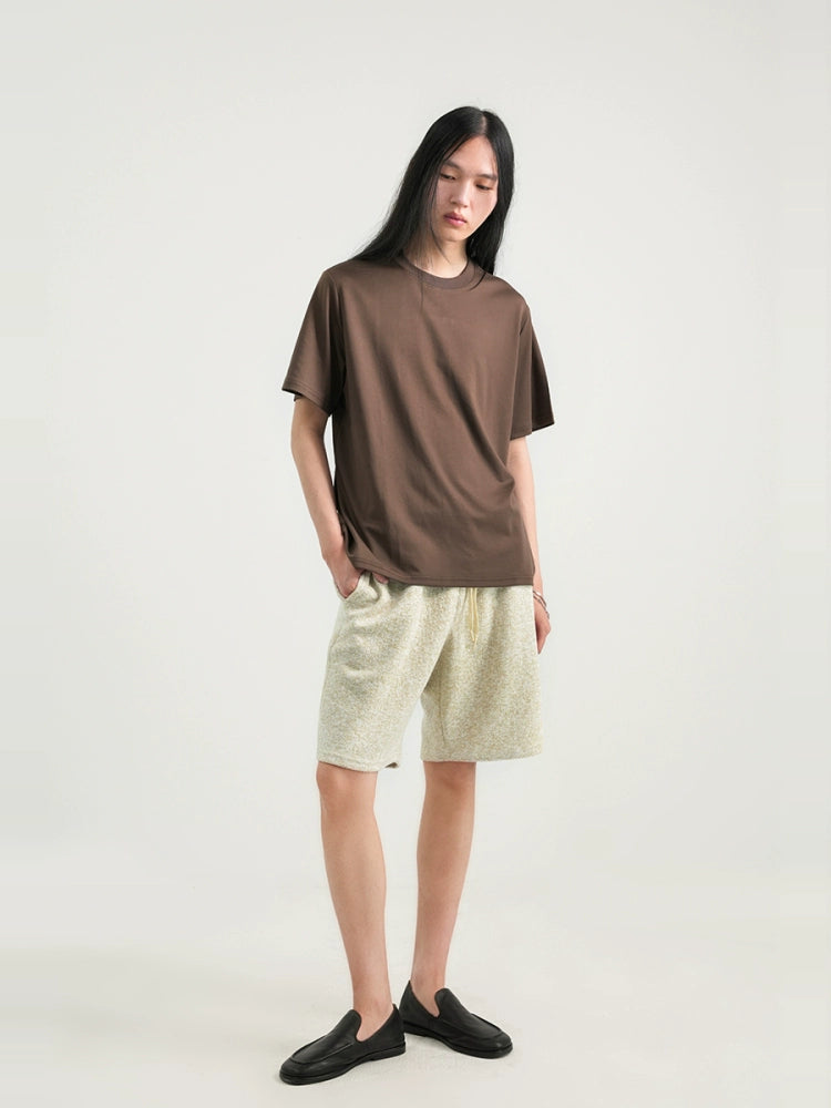 NO LOGO French Thread Knitted Shorts