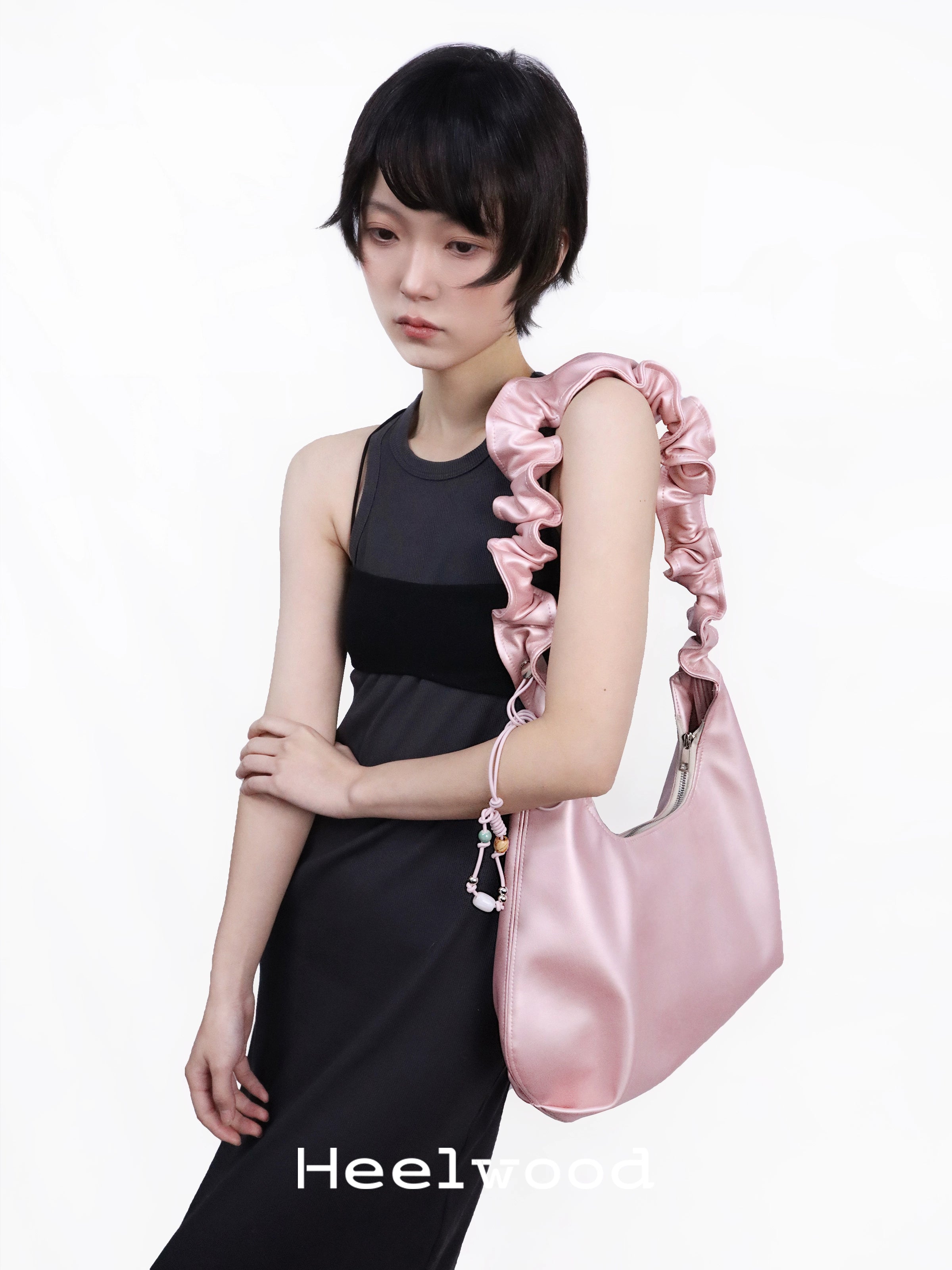 Heelwood Pleated Tote Shoulder Messenger Bag