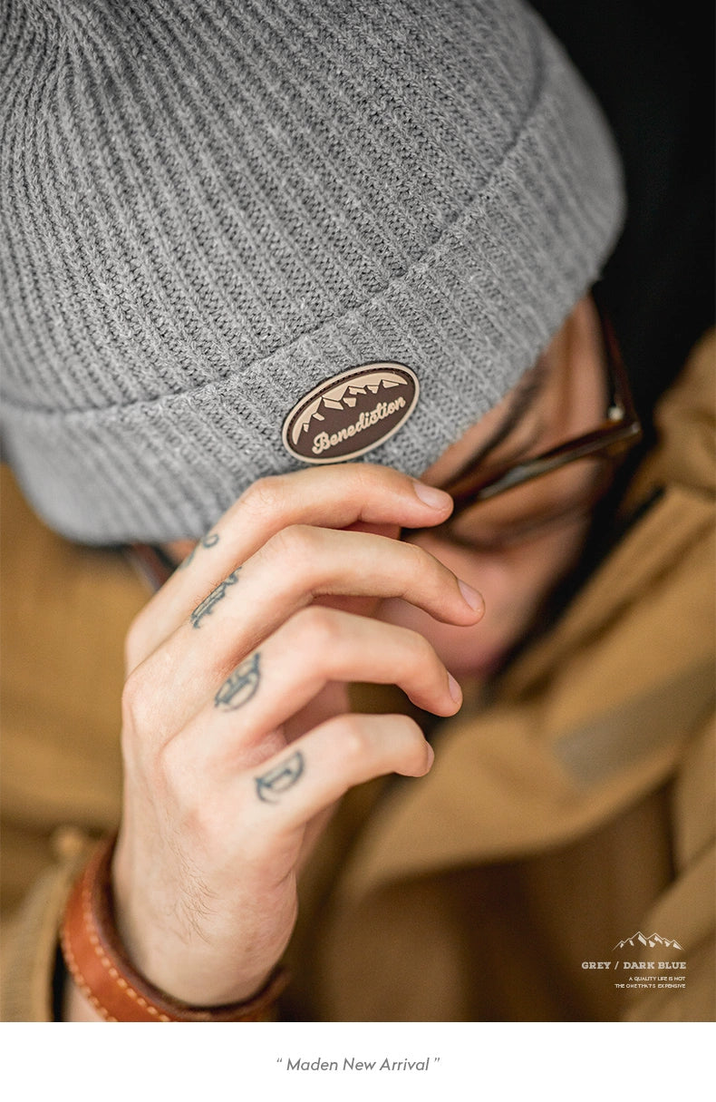 Maden Vintage Alphabet Knitted Wool Hat