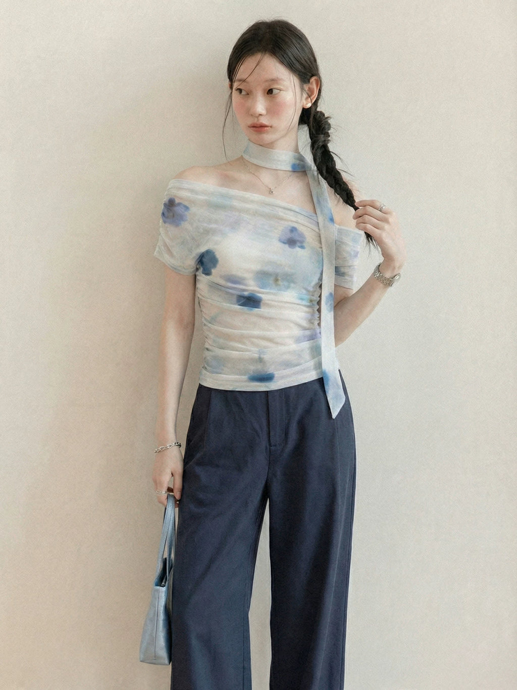 Cantonstory Casual Versatile Floral Tee