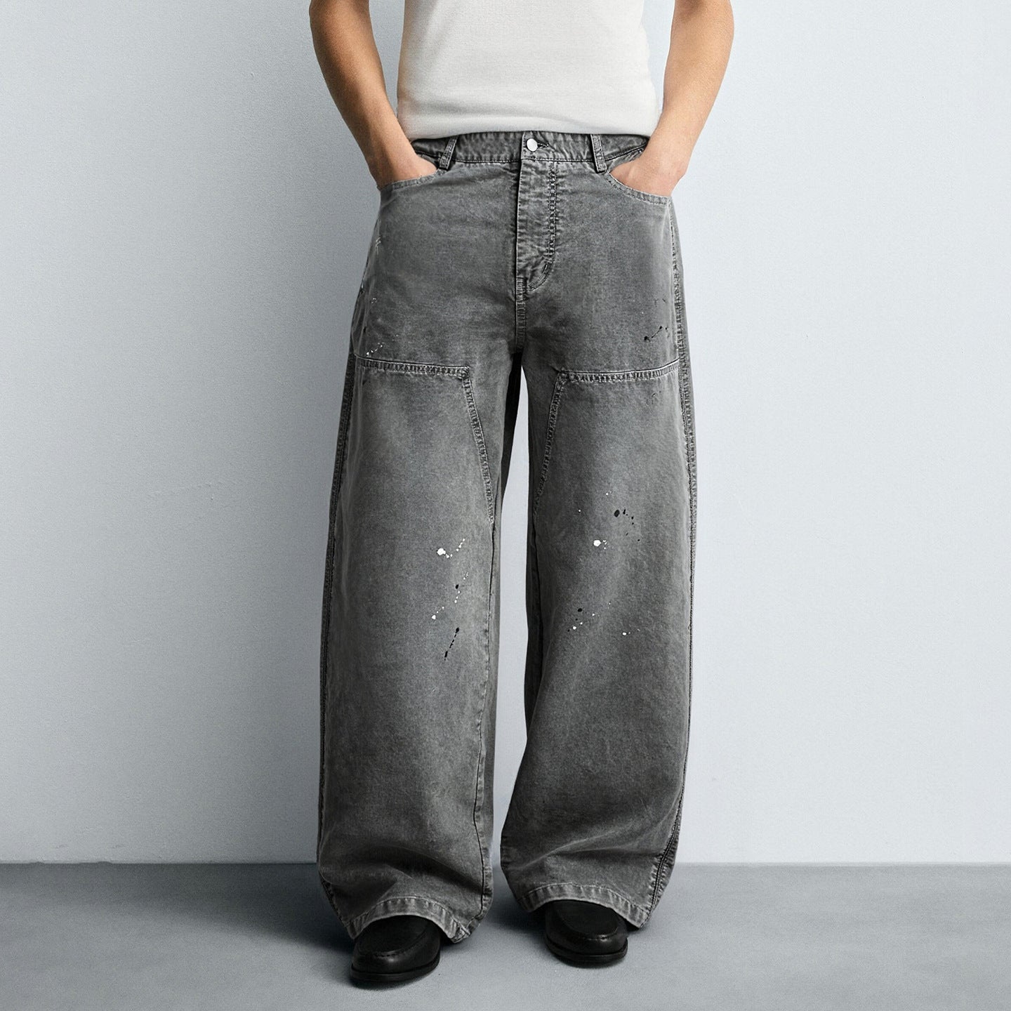 Inflation Splash Ink Retro Tooling Casual Pants