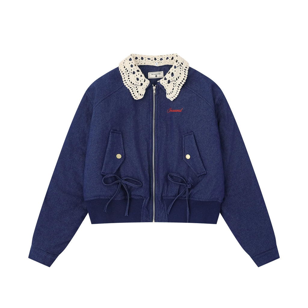 Zuocisankon Vintage Lace Lapel Jacket