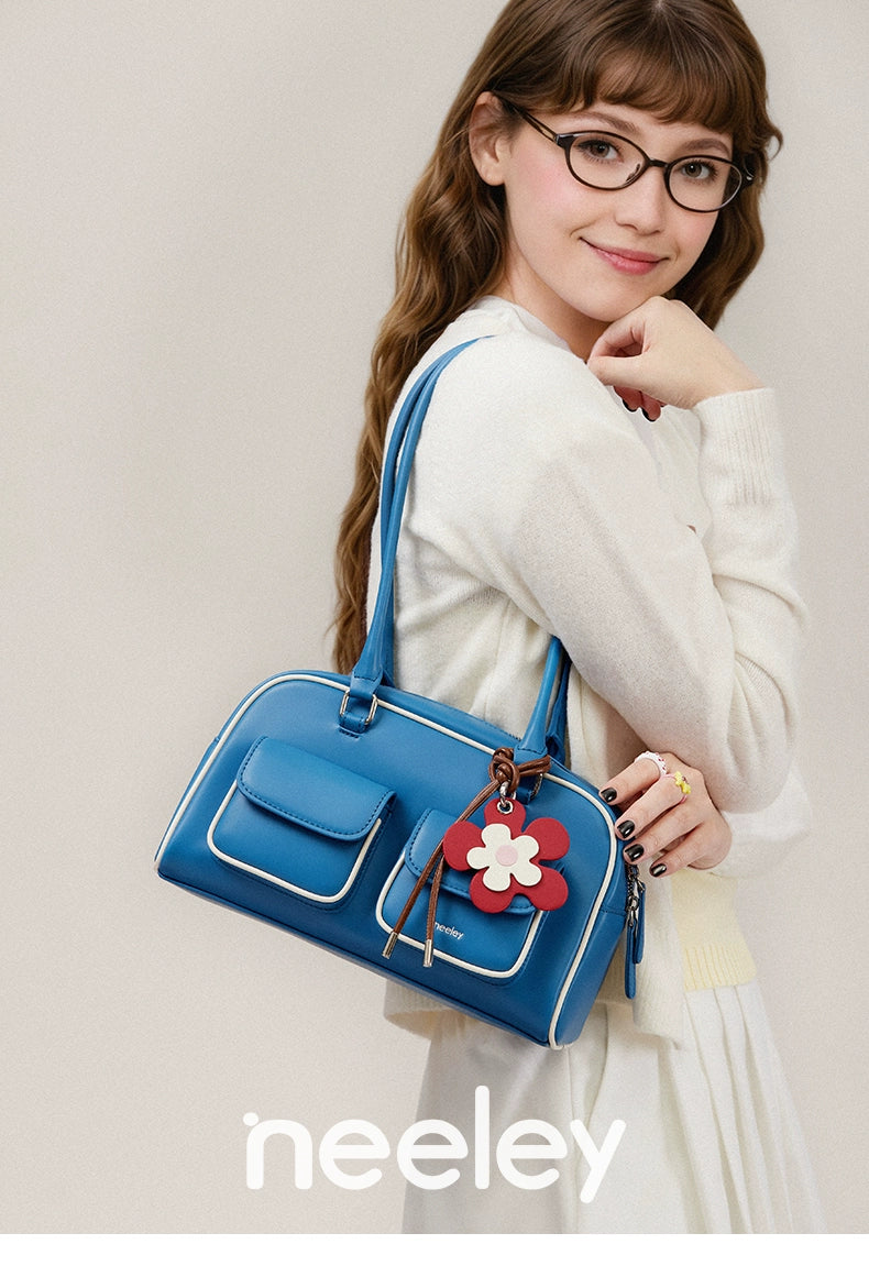 Neeley Leather Shoulder Armpit Bag Large Capacity