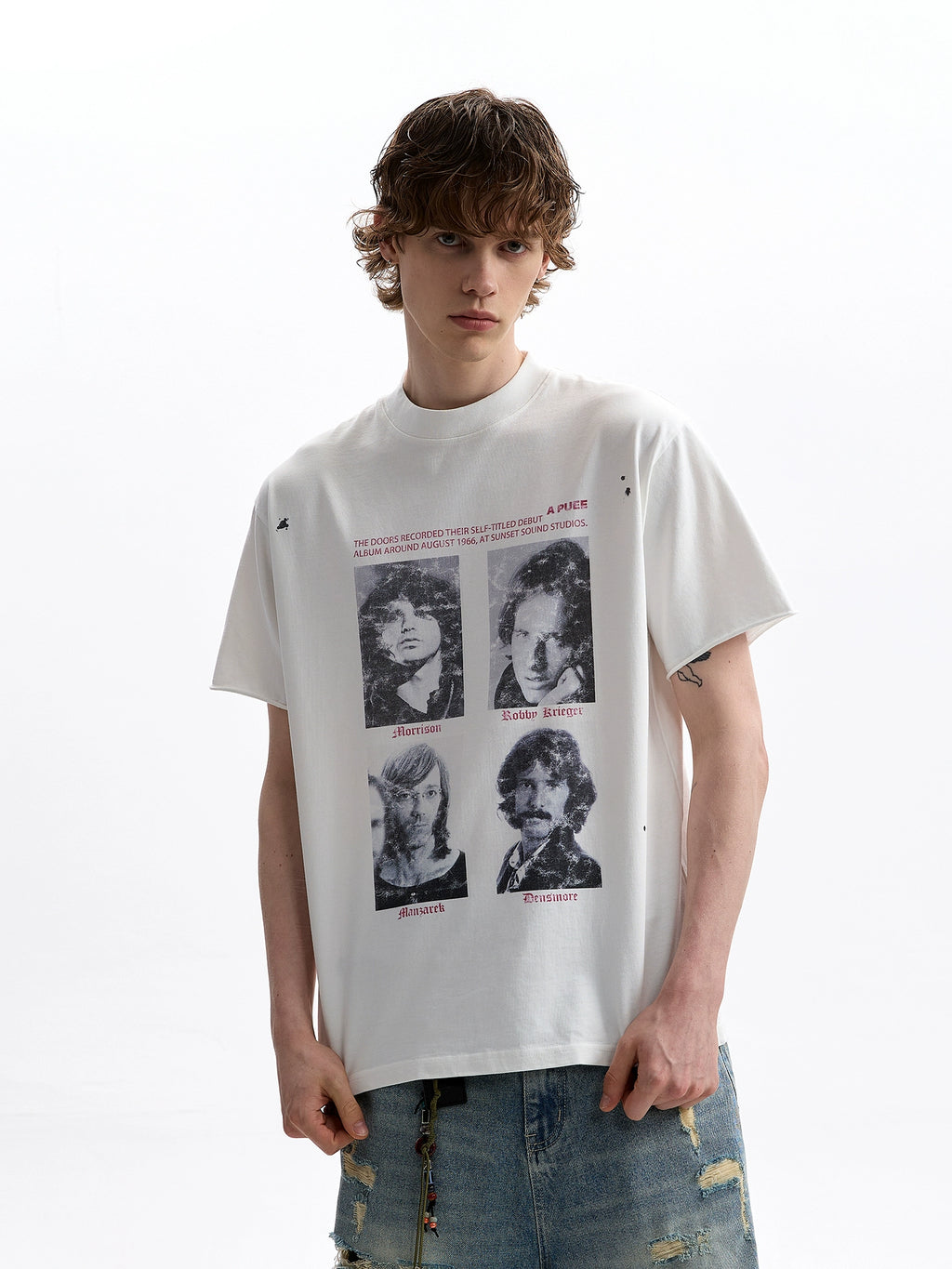 A PUEE Retro Band Portrait Print Tee