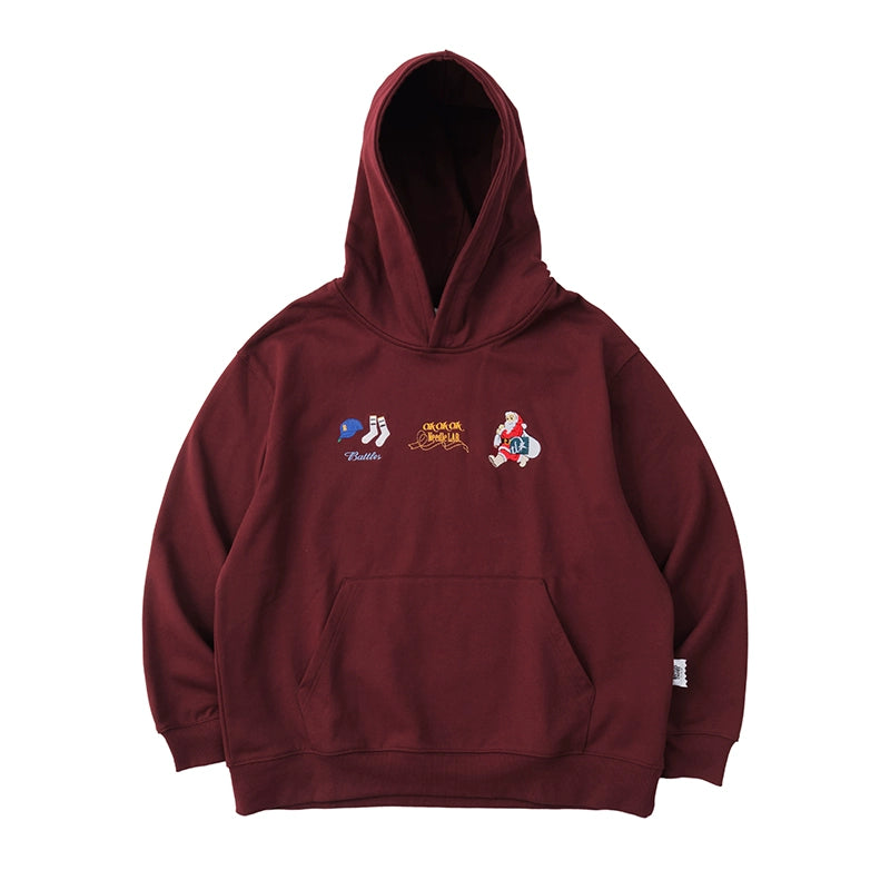 Battles Christmas Embroidered Hooded Sweater