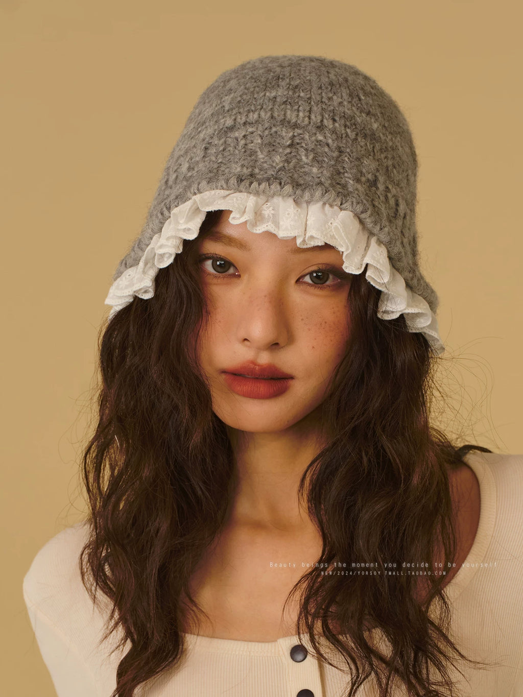 YORSOY Retro Lazy Wind Knitted Warm Wool Hat