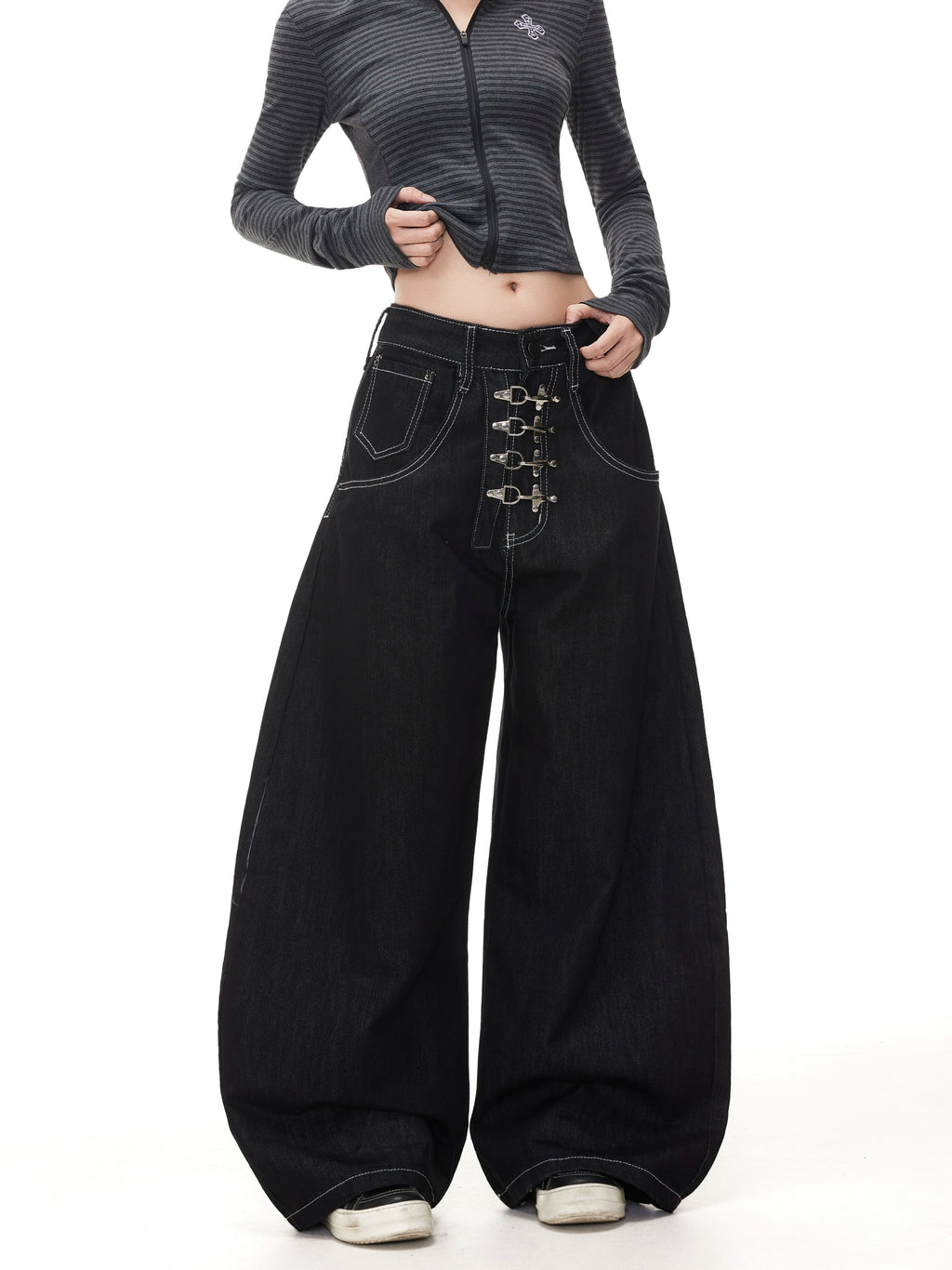 BTSG Profile Scimitar Wide-leg Jeans